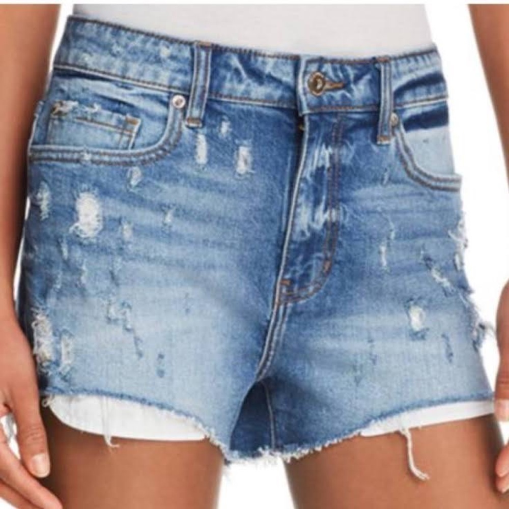 Pistola Winston High Rise Distressed Cutoff Denim Shorts Sz 28